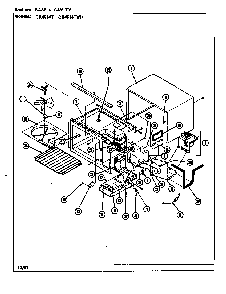 Base & Cavity Diagram and Parts List for CR4614T  Crosley Microwave