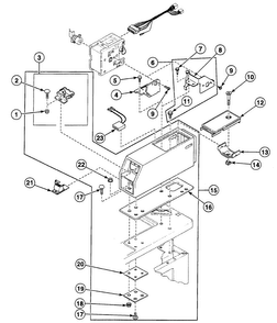 Meter Case Diagram and Parts List for SWT2A0LN1124  Speed Queen Washer