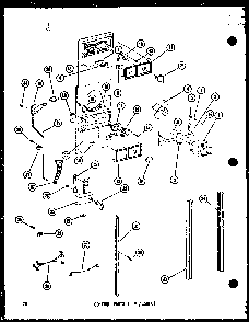 Control Parts Diagram and Parts List for TM14D-P73953-21W  Amana Refrigerator