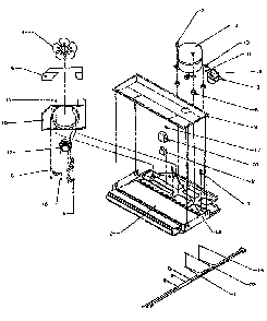 Compressor Compartment Diagram and Parts List for THI18S3W-P1195401W  Amana Refrigerator