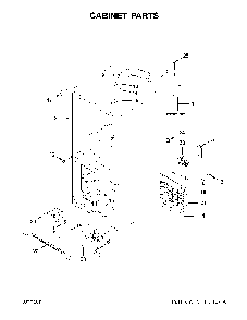 Cabinet Parts Diagram and Parts List for 59679343511  Kenmore Refrigerator