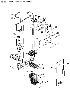 Freezer Compartment Diagram and Parts List for JRSD246B MBQ81C Jenn-Air Refrigerator