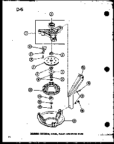 Bearing Housing Diagram and Parts List for TAA300 P75751-12W Amana Washer