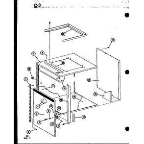 Diagram 1 Diagram and Parts List for BBC3610M-B P67346-6C Amana Air Conditioner