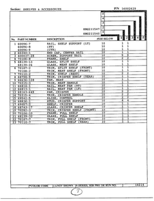 Shelves And Accessories Page 2 Diagram and Parts List for 211540  Admiral Refrigerator