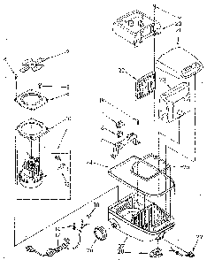 Base Assembly Diagram and Parts List for 1162020080  Kenmore Canister Vacuum
