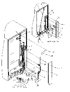Cabinet Back Diagram and Parts List for 2599A-P1190419WL  Amana Refrigerator