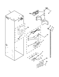 Refrigerator Liner Parts Diagram and Parts List for JS48SEDUDW15  Jenn-Air Refrigerator