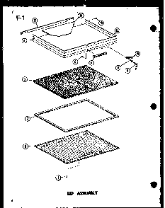 Lid Assembly Diagram and Parts List for CD-10B-A P60330-92WA Amana Freezer