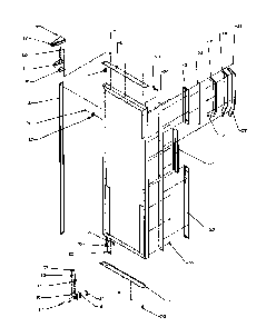 Refrigerator Door Hinge And Trim Parts Diagram and Parts List for SXD20Q2W-P1162508WW  Amana Refrigerator