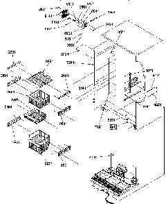 Freezer Shelves And Light Diagram and Parts List for SRDE327S3E-P1307106WE  Amana Refrigerator