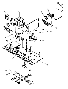 Control Panel Diagram and Parts List for TR21S4L-P1196102WL  Amana Refrigerator