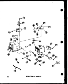 Electrical Parts Diagram and Parts List for RR-4D P72165-1M Amana Microwave