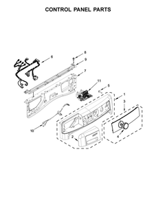 Control Panel Parts Diagram and Parts List for MHW5500FC1  Maytag Washer