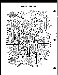 Cabinet Section Diagram and Parts List for PHO203UWW  Amana Wall Oven