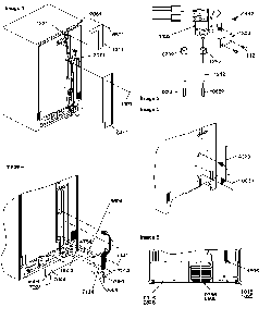Cabinet Back Diagram and Parts List for SRDE27S3W-P1190602WW  Amana Refrigerator