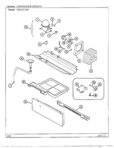 Controls Diagram and Parts List for HMG531680  Admiral Refrigerator