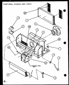 Functional Chassis Assy Parts (ptc12300e/p9999715r) (ptc12400e/p9806715r) (ptc12300ec/p9811715r) (ptc12400ec/p9872415r) Diagram and Parts List for PTC12400EC P9872429R Amana Air Conditioner