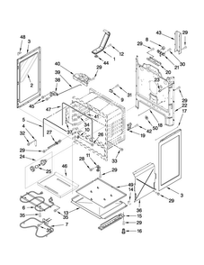 Chassis Parts Diagram and Parts List for MER7662WT0  Maytag Range