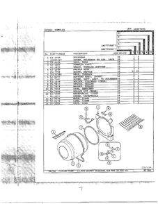 Tumbler Diagram and Parts List for LNC7759A77  Maytag Dryer