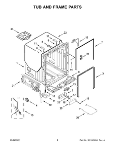 Part Location Diagram of WB2X9011 Whirlpool WASHER