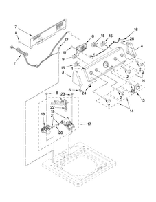 Console And Water Inlet Parts Diagram and Parts List for MVWC450XW1  Maytag Washer