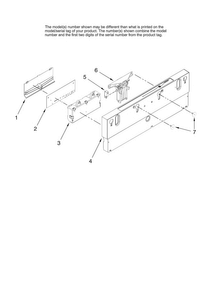 Control Panel Parts Diagram and Parts List for JDB1105AWB1  Jenn-Air Dishwasher