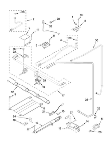 Manifold Parts Diagram and Parts List for AGG222VDB1  Amana Range