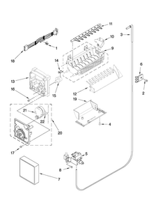 Icemaker Parts Diagram and Parts List for MSD2559XEB03  Maytag Refrigerator