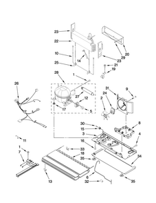 Unit Parts Diagram and Parts List for JFI2089WES2  Jenn-Air Refrigerator
