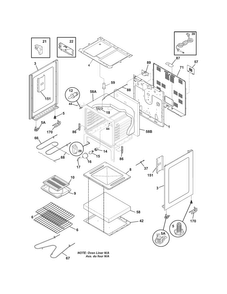 Body Diagram and Parts List for CCRE3860LWG  Crosley Range