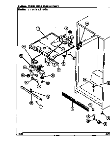 Fresh Food Compartment Diagram and Parts List for CT19X7W DC67A Crosley Refrigerator