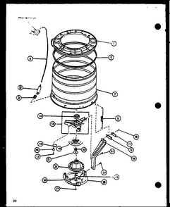 Page 8 Diagram and Parts List for LW3903L-P1122408WL  Amana Washer