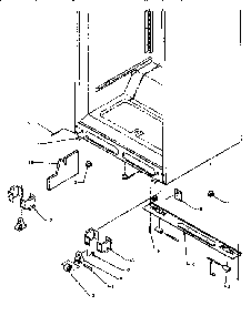 Cabinet Bottom Diagram and Parts List for TX19R2-P1158506W  Amana Refrigerator