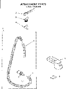 Attachment Parts Diagram and Parts List for 1162069180  Kenmore Canister Vacuum