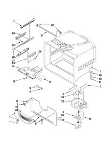 Freezer Liner Parts Diagram and Parts List for AFF2534FES6  Amana Refrigerator