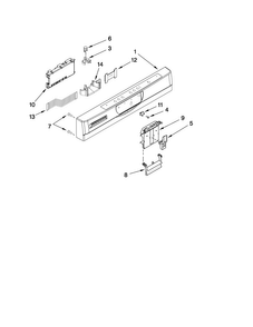 Control Panel Parts Diagram and Parts List for JDB3000AWB1  Jenn-Air Dishwasher