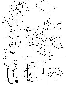 Drain Systems, Rollers, And Evaporator Assy Diagram and Parts List for SRD27S4E-P1190306WE  Amana Refrigerator