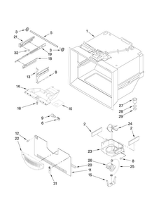 Freezer Liner Parts Diagram and Parts List for MBB1957VEB2  Maytag Refrigerator