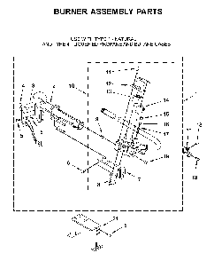 Burner assembly parts Diagram and Parts List for MGD8230HC0  Maytag Dryer