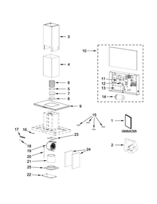 Hood Parts Diagram and Parts List for JXI8936DS00  Jenn-Air Range Hood