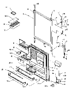 Ref Door Assy Diagram and Parts List for THI21S3L-P1194701WL  Amana Refrigerator