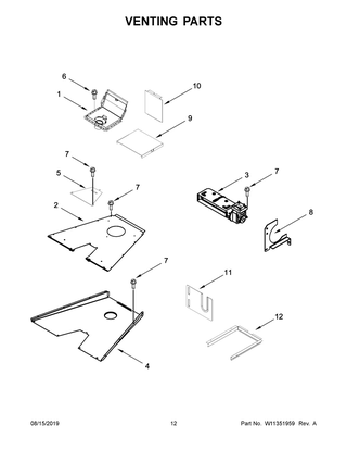 Venting Parts Diagram and Parts List for JGRP648HL00  Maytag Range