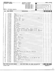 Base And Drive Page 2 Diagram and Parts List for 6205A  Norge Washer