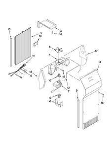 Air Flow Parts Diagram and Parts List for JCD2595WES01  Jenn-Air Refrigerator