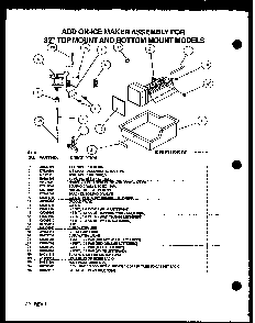 Add On-ice Maker Assembly Diagram and Parts List for BZ22QL-P1153001WL  Amana Refrigerator