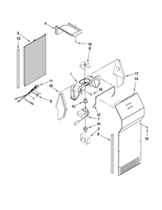 Air Flow Parts Diagram and Parts List for JCB2582WEY00  Jenn-Air Refrigerator