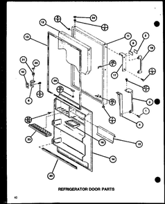 Refrigerator Door Parts 4 Diagram and Parts List for IC3H-P7621307W-TM  Amana Refrigerator