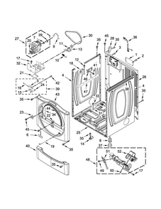 Cabinet Parts Diagram and Parts List for MDG28PDCXW0  Maytag Dryer