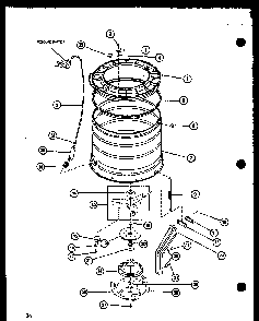 Section 16 Diagram and Parts List for LW1502 P7762132W W Amana Washer